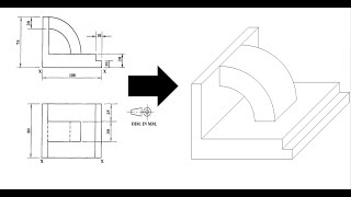 How to to Draw an Oblique Drawing From an orthographic projection TD past paper