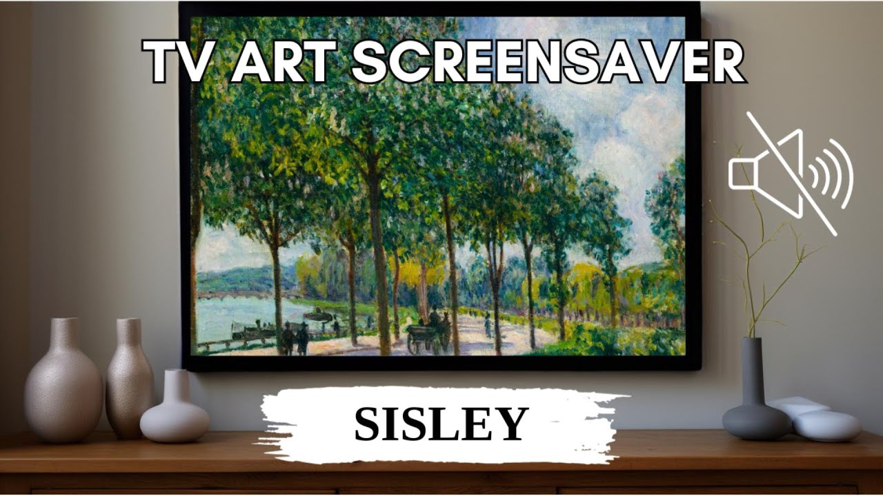 Art TV Screensaver - Alfred Sisley - Relaxing Art Slideshow - 3 Hours, No Sound