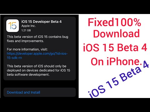 How to Download  & install IOS 15 beta 4 on iphone & ipad.