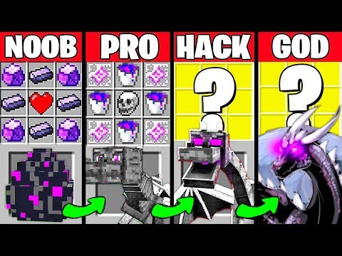 Minecraft Battle: DRAGON MUTANT CRAFTING CHALLENGE - NOOB vs PRO vs HACKER vs GOD ~ Funny Animation