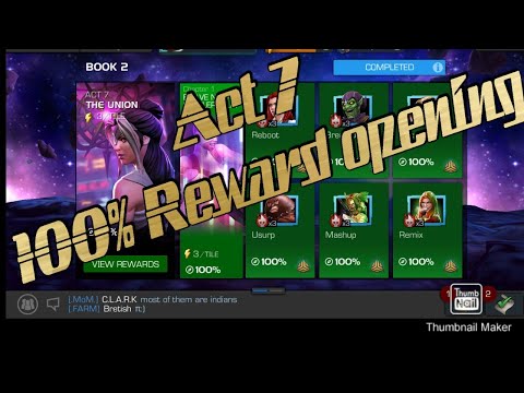 Act 7 Book 2 chapter one 100% Reward opening mcoc