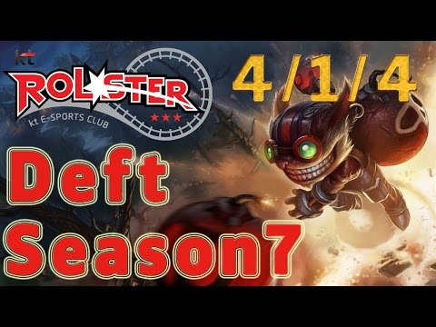 KT Rolster Deft Ziggs ADC (APC) vs Sivir Patch 7.2