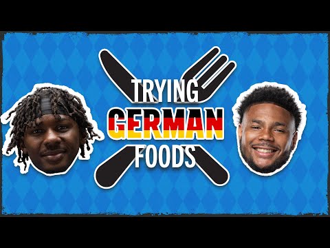 JT Sanders and Sam Franklin Jr. try ALL the German foods | Carolina Panthers
