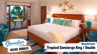 Tropical Beachfront Concierge King / Double | Beaches Negril, Jamaica | Room Tour & Review 4K
