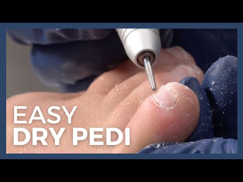 Nail Care Specialist Shows Easy DRY PEDICURE Method for Beginners