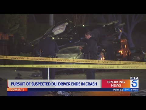 Suspected DUI driver suffers severe injuries after violent pursuit crash in Los Angeles 