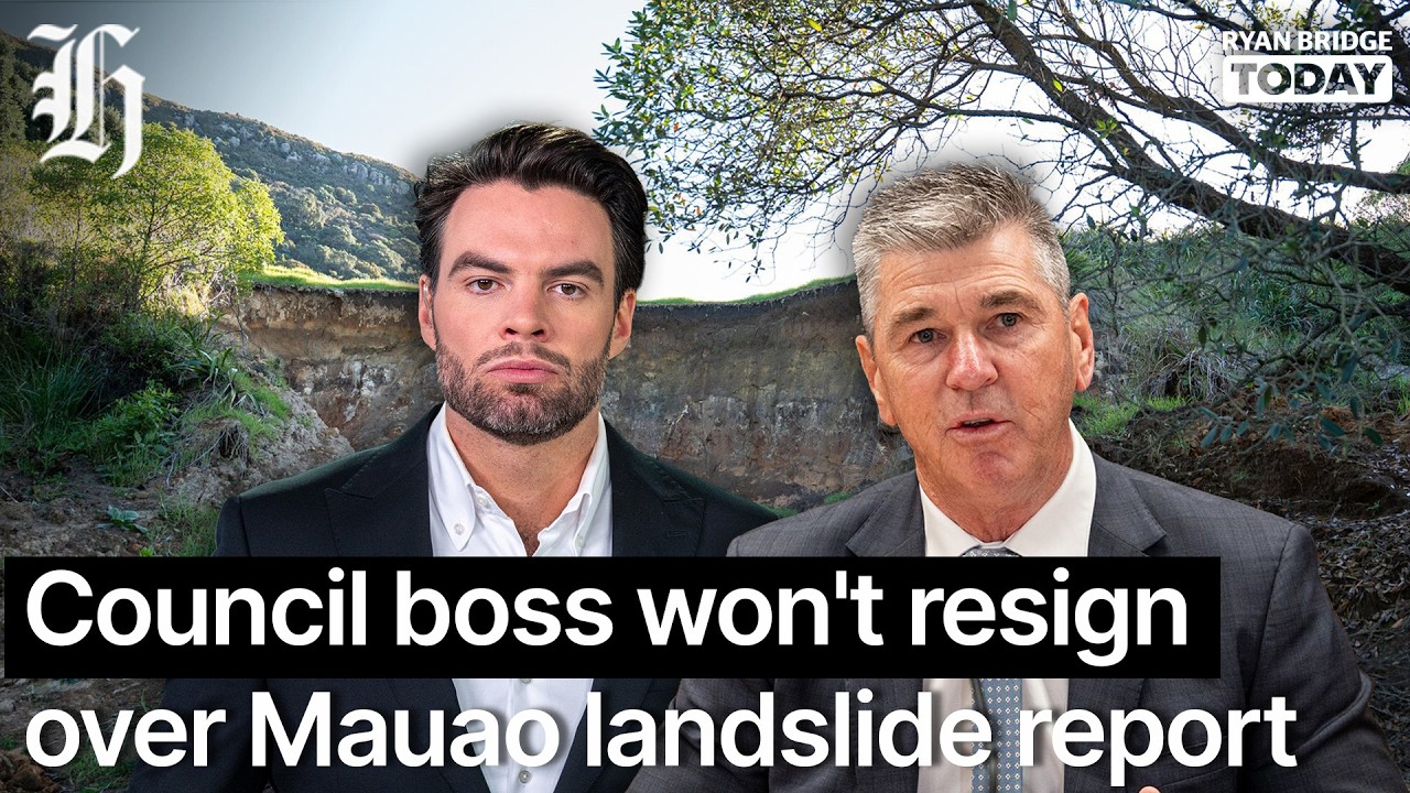 Tauranga council boss won't resign over Mauao landslide report | Ryan Bridge TODAY