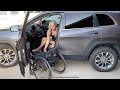 How I drive with my hand-controls and how I get my wheelchair in and out of my car!