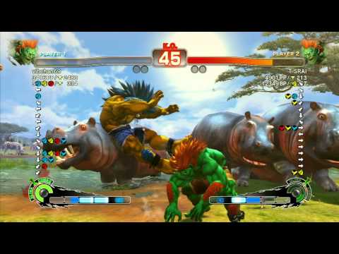 SSF4 AE 2012: vibchan69 (Blanka) vs T SRAI (Blanka) - Xbox Live Ranked Match