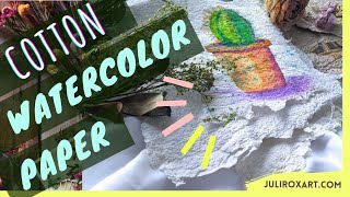 DIY Cotton WATERCOLOR PAPER at Home (with cotton balls)
