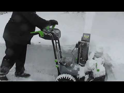 Ego 2 Stage snow blower 2022 - Road snow removal pt 2 - snt2400