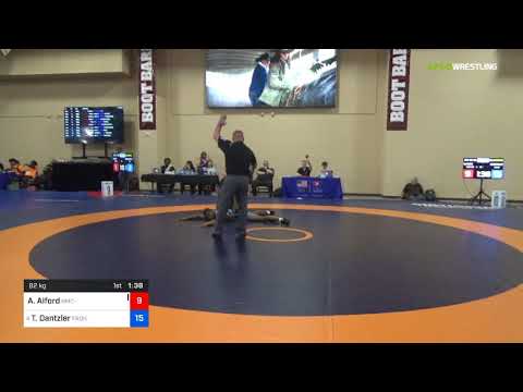2018 Marine Corps US Open/UWW Junior Greco Roman 82 Quarters - Ahmed (AJ) Alford (NMC-RTC) Vs. Tom