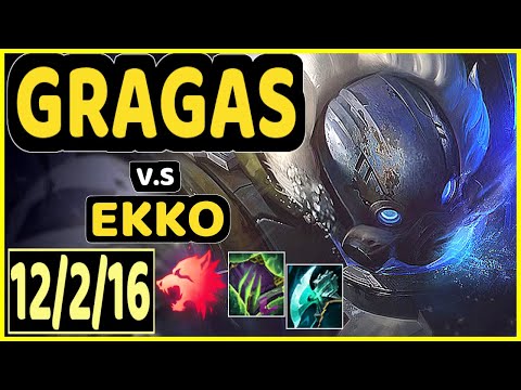 LOVELING (GRAGAS) vs EKKO - 12/2/16 KDA JUNGLE GAMEPLAY - KR Ranked GRANDMASTER