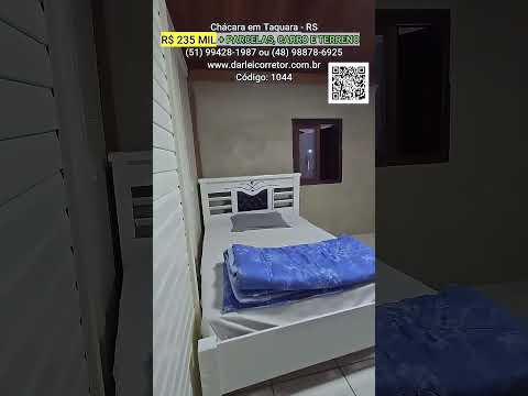 [1044] CHÁCARA EM TAQUARA ESCRITURA 4000 M² CASA LANCHERIA PISCINA GALPÃO POMAR R$ 235 MIL +PARCELAS