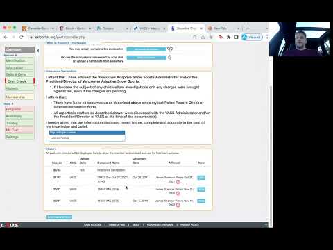 Returning Instructor Volunteer Snowline Registration Tutorial 2022/23