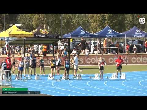 Girls U13 100m Heat 2: 2025/26 State Combined Event Championships