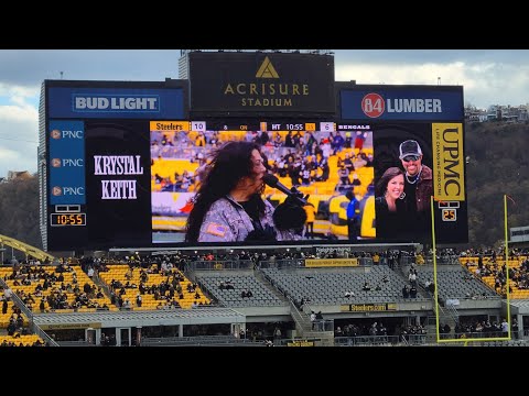 The National Anthem sang by Krystal Keith, the daughter of Toby Keith on 11/16/2025 in Pittsburgh