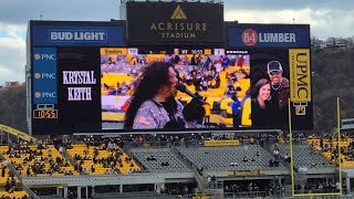 The National Anthem sang by Krystal Keith, the daughter of Toby Keith on 11/16/2025 in Pittsburgh