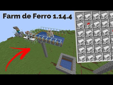 FÁCIL - MINECRAFT - FARM DE FERRO 1.14.4 TUTORIAL - MUITO RÁPIDA