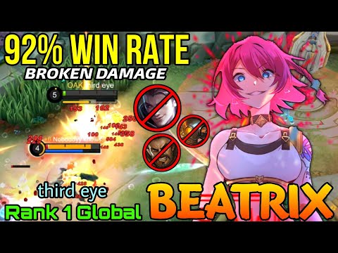 92% Win Rate Beatrix Crazy Damage Build! - Top 1 Global Beatrix by third eye - Mobile Legends