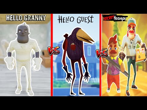 EN KORKUNÇ WİLSON DAYI KAPIŞMASI 😱 Hello Neighbor Granny vs Hello Guest vs Secret Neighbor