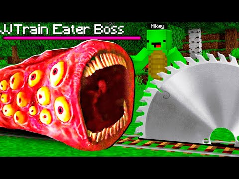 EPIC Minecraft Traps for JJ Train EATER Boss!