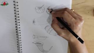 How to draw indian musical instrument dhol nagada 