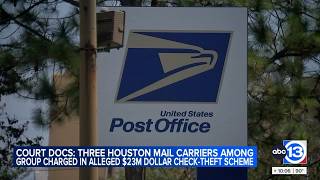 Houston postal carriers charged in alleged 23 million check-theft scheme