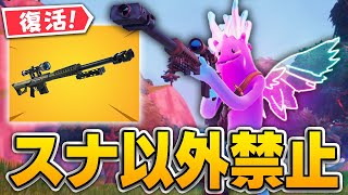 【アプデ】ヘビスナ復活を祝ってスナイパー縛りに挑戦した結果が地獄すぎた..。【フォートナイト・ふぉとな】