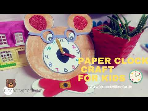 How to make a paper clock for kids project/Paperclock project#papercrafts#paperclock #schoolproject