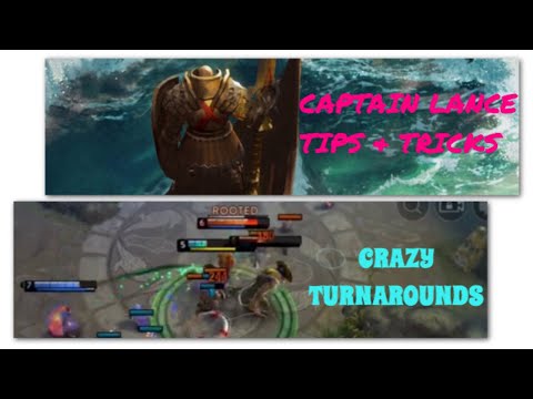 CAPTAIN LANCE TIPS AND TRICKS CRAZY TURNAROUND PLAYS! GET BETTER AT LANCE - VAINGLORY 5V5 TIPS