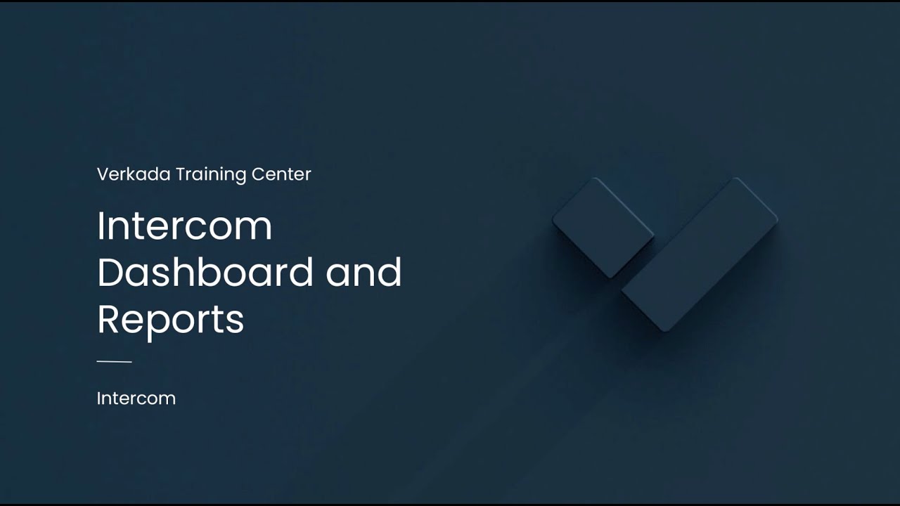 Verkada Intercom | Intercom Dashboards and Reports (Command User)