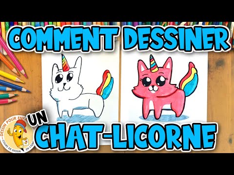 Comment dessiner un CHAT LICORNE sur youtube
