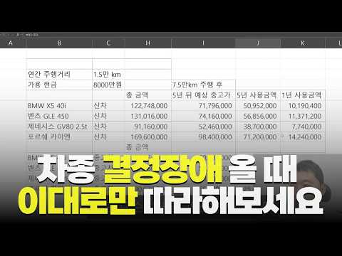 차종 결정장애가 왔다면 무조건 봐야할 영상