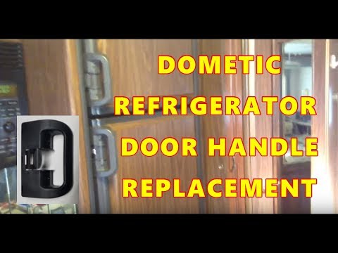 HOW TO REPLACE RV REFRIGERATOR DOOR HANDLE  DOMETIC 2932094044 Black