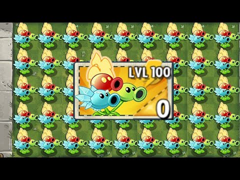 THREEPEATER & All Plants Max Level Vs 999 Brickhead Zombie - PvZ 2 Battlez