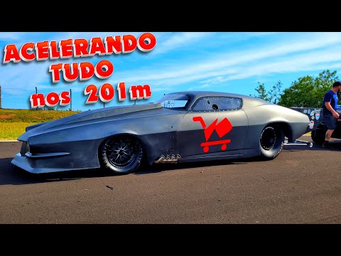 CAMARO V8 4.000 CV... ACELERANDO TUDO nos 201m... arrancadão de carros em Santa Cruz do Sul RS