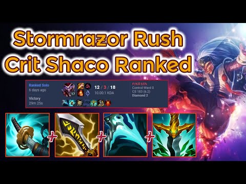 Stormrazor Rush Crit Shaco - S13 D2 Ranked [League of Legends] Full Gameplay - Infernal Shaco