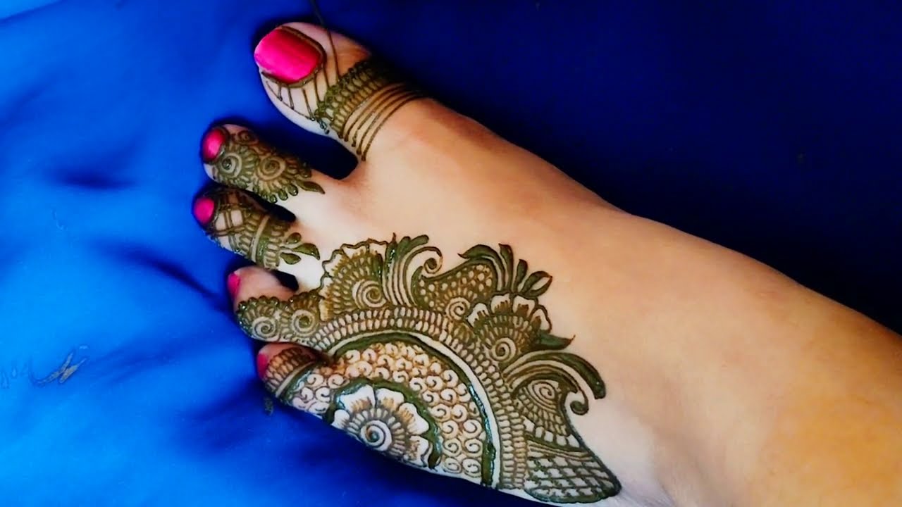 latest feet mehndi design for bridal by aaru mahndi