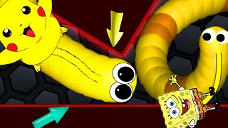 Slither.io PIKACHU Skin Mod // Slitherio Mods Gameplay (Slither.io Best/Funny Moments)