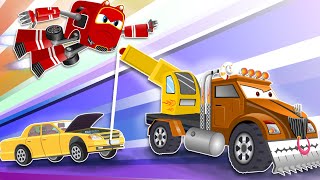 Supercar Rikki and Tow Truck to the Rescue! Kids Car Cartoon🚘