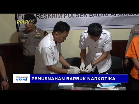POLSEK BALIKPAPAN PEMUSNAHAN BARBUK NARKOTIKA
