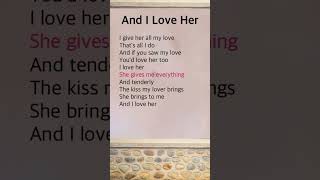 And I Love Her | The Beatles