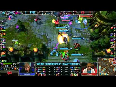 Highlights of Cloud 9 vs Fnatic Game 3 - S3 WC Quarter Final