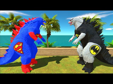 Superman Godzilla VS Batman Godzilla Coconut island Death Run - ARBS