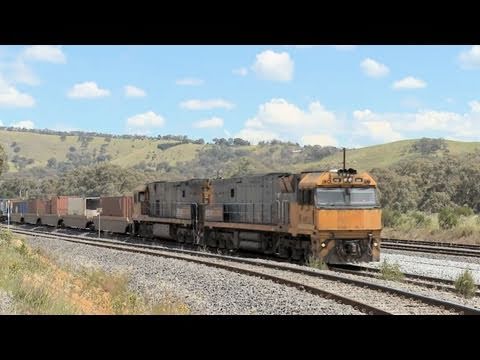 Pacific National "NR class" locomotives with Freight Train in Australia