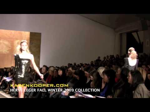 Model Jac falling at Hervé Léger Fall Winter 2009 by Karen Kooper