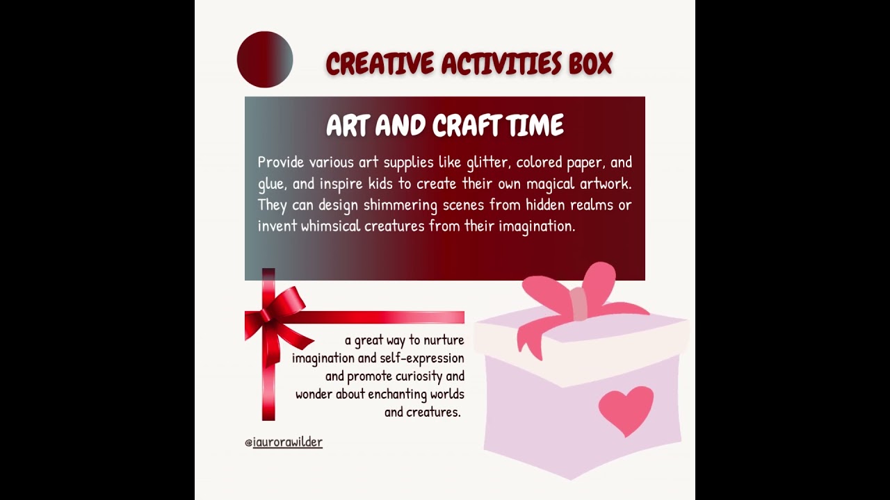 Dream2Live® Creative Activities Box (Art and Craft Time)