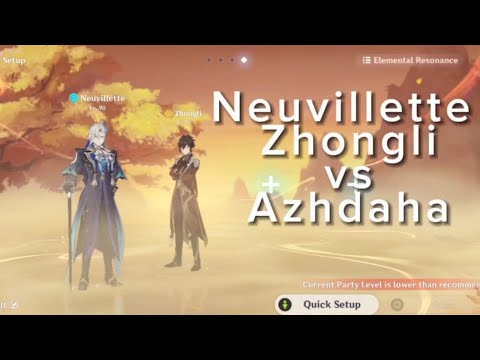 Dragons vs Dragon ( Zhongli shielded Neuvillette vs Azhdaha fight)