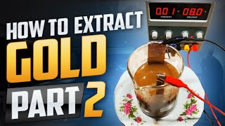 How to extract gold at home , making gold at home . part 2 [gold stone channel]